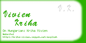 vivien kriha business card